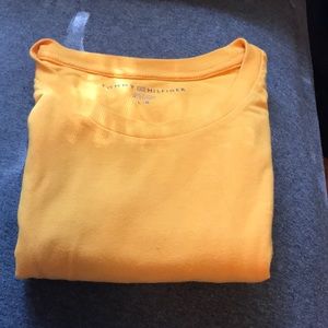 Yellow Tommy Hilfiger short sleeve shirt shirt n size: large